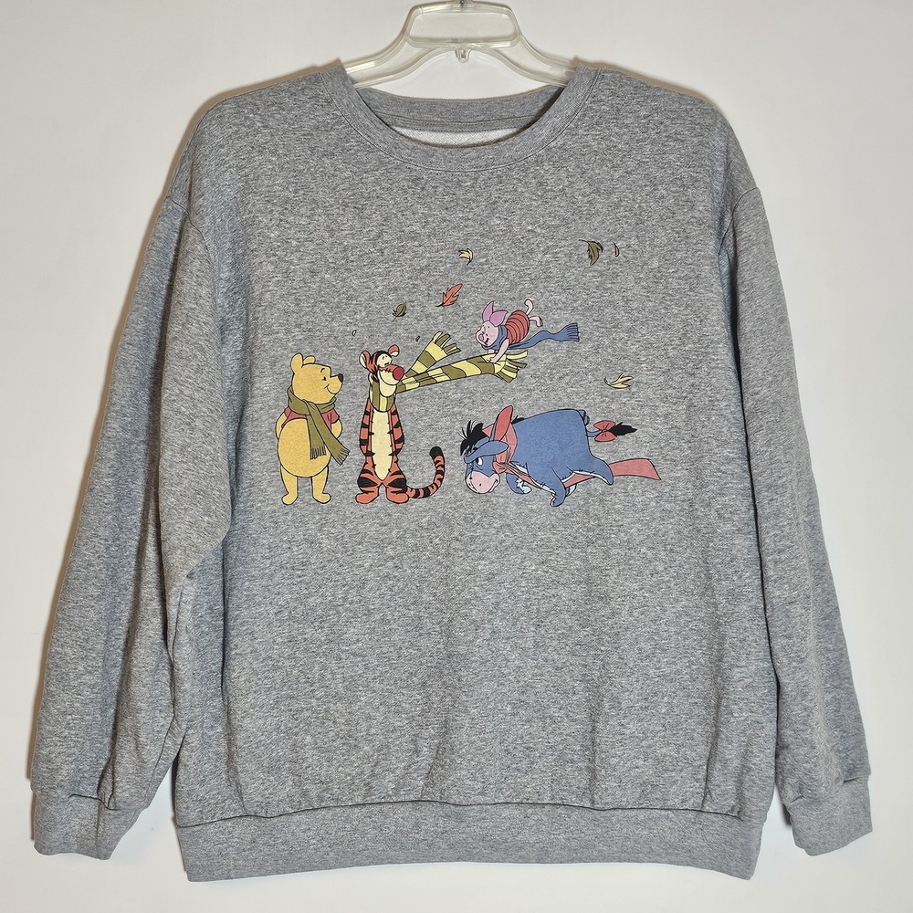 Disney Winnie The Pooh Sweatshirt Womens 2XL Tigger Eeyore Piglet Fall Blustery